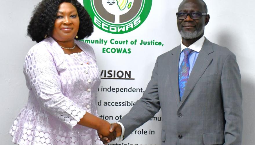 ECOWAS Court President Strengthens Collaboration With  New Speaker  Of Parliament