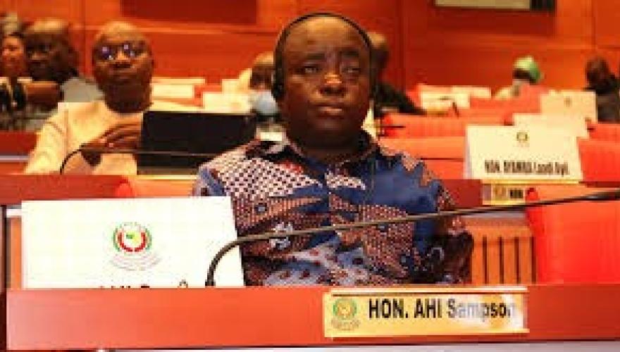 Hon Sampson Ahi a member of Ghana's delegation