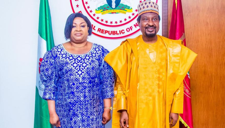 Rt. Hon Hadja MEMOUNATOU IBRAHIMA and senator Barau I. Jibrin